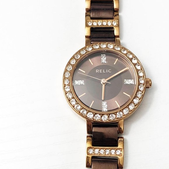 Relic by Fossil ZR34144 Copper & Gold Watch